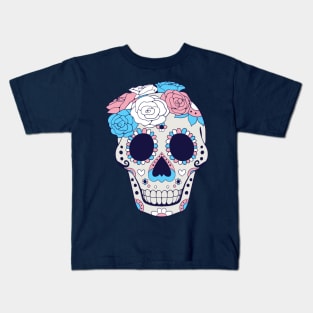 Trans Pride - Sugarskull Dia De Los Muertos Kids T-Shirt